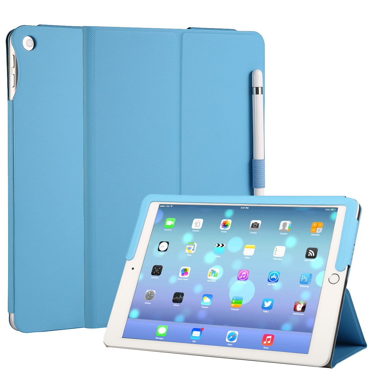 Case for an iPad Pro 11” 2022/2021/2020/2018_Slim and lightweight Flip cover with Soft TPU Back,Auto Wake/Sleep